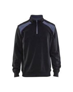 Blaklader sweater halve rits 3353-1158 zwart/grijs mt L
