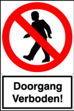 Doorgang verboden